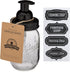 Jarmazing Products Mason Jar Foaming Soap Dispenser - Black with 16 Ounce Ball Mason Jar