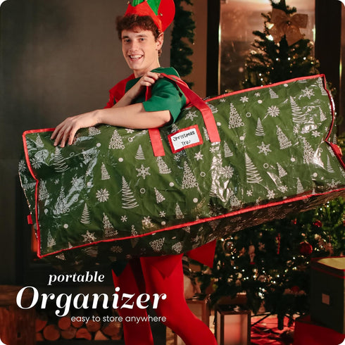 Handy Laundry Christmas Tree Storage Bag, Zippered Bag for 9 Foot Artificial Xmas Holiday Tree, Waterproof