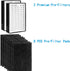 H126 Replacement HEPA Filter, Compatible with Levoit LV-H126, Includes 2 HEPA Filters and 8 Activated Carbon