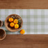 48 Inches 100% 14 48 Inch Summer Solino Home Linen Checkered Table Runner - Pure Linen Sage and White Buffalo Table