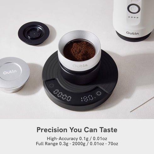 2kg/0.1g OutIn Claro Portable Coffee Scale, Espresso Scale Accurate Measurement, Pour Over Coffee Scale Multiple Modes