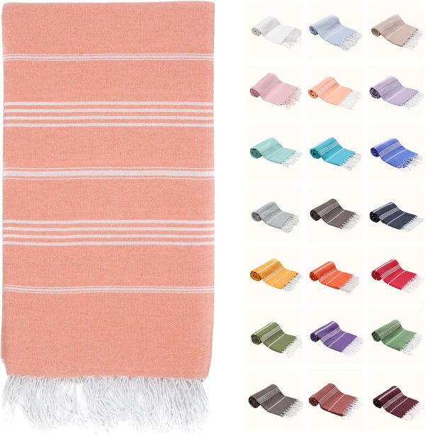 PARK & OZ Turkish Beach Towels Oversized 100% Cotton Quick-Dry Absorbent Sand-Free