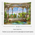 Shrahala Beautiful Tapestry, Waterfall Nature Scenery Landscape Wall Hanging (51.2 x 59.1 Inches, Green)