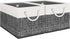 Fab totes 2-Pack Storage Bins, Foldable Baskets for Organizing Toys, Books, Closet, Large Storage Box with Rope Handles