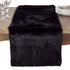 Faux Fur Design Table Runner, 15"x72", in Black