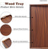 YACEYACE 15.7"x12"x2" Wood Serving Tray for Ottoman, Medium Wodden Serving Tray with Handles for Coffee Table, Wood