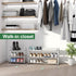 kiplant Closet, 3-Tier Closet, White Shoe Rack for Expandable Shoe Organizer for Metal Adjustable Black Shoe Shelf