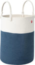 NatureMe XXXLarge Cotton Rope Woven Laundry Basket (6 Colors) - 23” x 17” - Home Storage Hamper Bin
