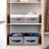 Clothing Storage Bins, 16.1 × 9.8 × 6.5 inches Closet Bin with Handles, Foldable Fabric Containers for Organizing