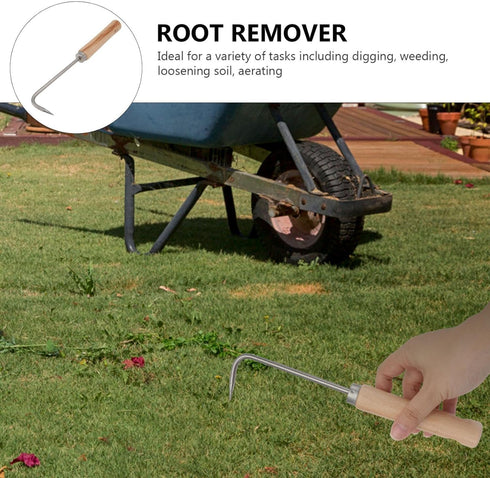 YARNOW Manual Weeder Tool, Garden Weeder Single Hook Weeder (Black)