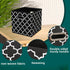 Set of 3 Black Foldable Storage Cubes Bins, Fabric Organizer Baskets with Dual Handles for Home Organizer (Black Light)
