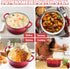 3qt TeamFar Dutch Oven, Small Enameled Cast Iron Dutch Oven Pot with Lid, For Bread Baking/Stewing/Braising/Frying