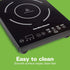 Hamilton Beach Portable Single Induction Cooktop, Countertop Burner, 1800 Watts, 10 Temperature Settings, Black
