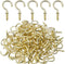 Aylifu 100 Pieces Ceiling Screw Hooks, 3/4 Inch Cup Hooks for Hanging Plants, Gold Screw-in Hooks