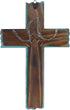 RWI 10 1/2" Weathered Wood & Barbwire Decorative Wall Cross, Shabby Chic Chalk Paint Look