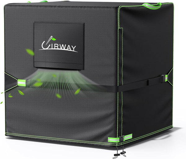 UIRWAY Air Conditioner Covers, Heavy Duty Outdoor Waterproof AC Protection Cover for Universal Square Units