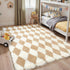 5x7 GENIMO Checkered Rug Area Rugs for Kids Bedroom Soft Shag Rug Fluffy Fuzzy Carpet Plush Rugs for Living Room