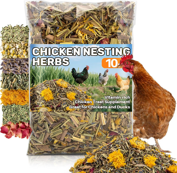 RAINFLOW Chicken Nesting Herbs - 10oz Natural Dried Herb Blend for Coop Comfort,Egg