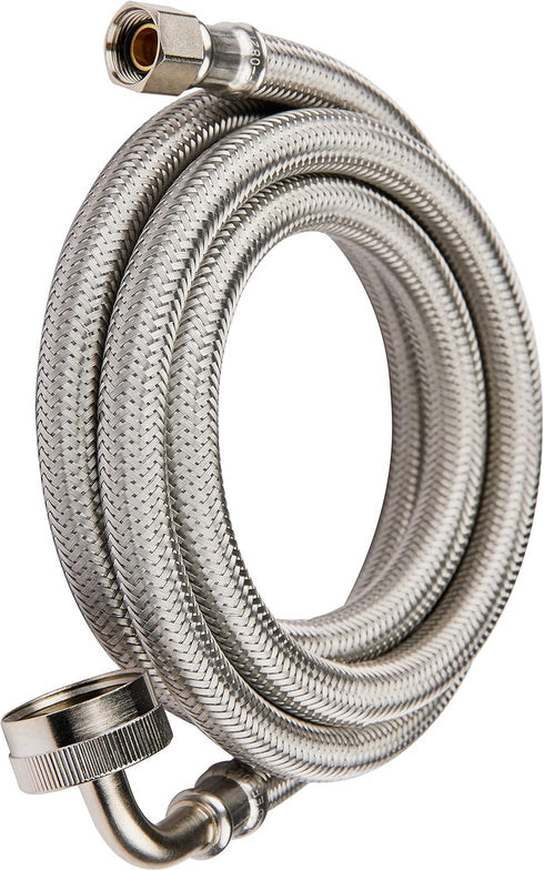 EFIELD Appliance Accessories Dishwasher Hose with 90 Degree FGH Elbow, 4 Feet Length, Premium Braided Stainless Steel