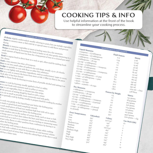 Legend Recipe Book – Blank Family Cookbook to Write In Your Own Recipes – Empty Cooking Journal, Hardcover, A5, 58