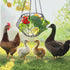 2PCS Hanging Chicken Feeder, Chicken Toys for Coop, Foldable Large Poultry Vegetable Fruits Feeder Basket with Hanging
