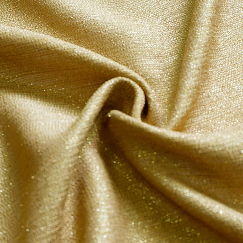 KOUFALL 96 Inches Long Gold Curtains for Dining Room Windows, Sheer Shimmer Retro Art Deco Living Room & Bedroom