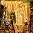 300 9.8 FTx9.8 8 Ollny Christmas Curtain Lights LED FT, Outdoor Waterproof Curtain String Lights with Remote Timer