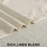 Burlap Kitchen Curtain Over Sink Window Set, 30 Inch Length Short Curtain for Laundry Bay Window, Beige