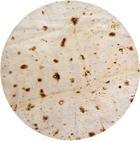 CASOFU Burrito Tortilla Throw Blanket 71 inches for Adult Kids, Novelty Tortilla