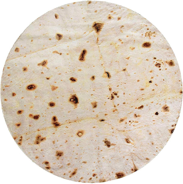 CASOFU Burritos Tortilla Throw Blanket, White Elephant Gift for Adults Teens Kid