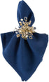 DII Christmas Thanksgiving Holiday Tabletop Décor - Decorative Napkin Ring Holder Set, 6 Piece, 1.5" Diameter, Gold