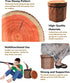CHEFAN Fruit Storage Stool Ottoman,Tree Stump Stool, Cute Folding Storage Toy Box, Collapsible Seat Chest, Wood Stump