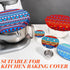 Patelai 10 Pieces Reusable Bowl Covers in 5 Sizes, Stretch Cloth Fabric Food Storage Covers for Leftovers