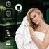 12 Pack 22x44 Set Pearl Linens Economy Cotton Hotel Quality White Bath Towels Quick-Dry, Lightweight, Soft & Absorbent