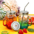 Mudder 8 Pieces Metal Regular Mouth Mason Canning Jar Lids - Leak Proof Reusable Jar with Straw Hole, Silver