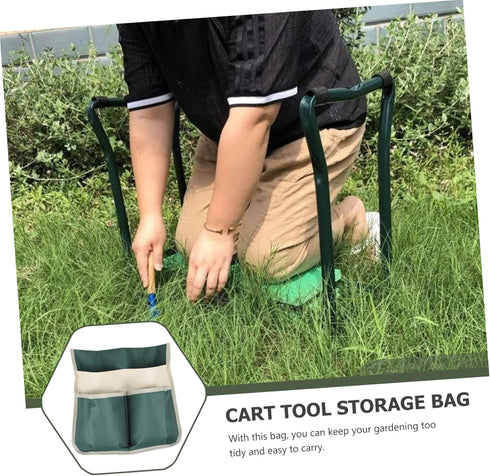 YARNOW Kneeling Stool with Side Pockets, Portable Gardening Storage Organizer, Tool Pouch for Kneeler Seat Bag
