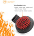 Outset 76621 Himalayan Salt Block - Pizza Stone and Cast Iron Pan with Nylon Cleaning Brush and Stainless Steel Scraper