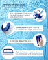 Snuvid 3-in-1 Set 17.5" Set Full-Coverage Pool Brush Head - Includes Long Brush, Rotatable Handheld/Extension Pole