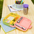 Munchkin Lunch Bento Box for Kids - Includes Stainless Steel Utensils, BPA-Free, Pink/Green/Yellow, 18 Months and Up
