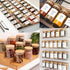 GPOVVIMX 12 191 8.5oz Pcs Glass Spice Jars with Bamboo Airtight Lids and Labels - Small Food Storage Containers