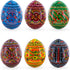 Set 6 2.5 Inches BestPysanky of Geometric Pysanky Ukrainian Wooden Easter Eggs