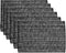 Sweet Home Collection 100% Cotton Placemats, Set of 6, Two Tone Woven Fabric, 13" x 19", Soft Durable Table Mat, Black