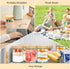 12 Pack 16oz TBWIND Glass Jars with Bamboo Lids, Spoons, Airtight Overnight Oats Containers, Salad& Yogurt Storage