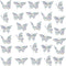 Butterfly Static Window Clings, Anti Collision Decals for Bird Strikes, Glass Alert Stickers, Set of 30