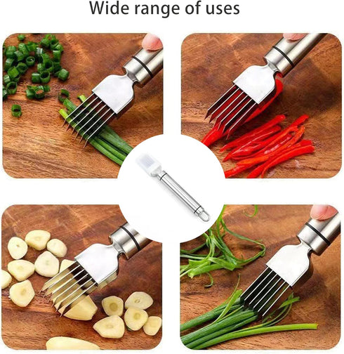 PCTC Stainless Steel Chopped Green Onion Knife, Sharp Vegetable Cutter for Kitchen Cutting, 1 Pack