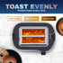 Elite Gourmet ECT2145 Extra Wide Slot 2-Slice Toaster, Bagel Function, 6 Toast Settings, Stainless Steel with Countdown