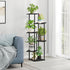 6 HAYOFAMY Tier Plant Stand Indoor, Tall Plant Shelf Metal Wood Multiple, Flower Pot Holder for Living Room Office