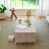 LAVSHOME (63" 19.7" Modern Coffee Table Cloth with Storage Pockets on Both Side,Farmhouse Coffee Table Cover Rectangle