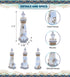 CoTa Global Moonlight Wooden Lighthouse Decor - Handcrafted Nautical Light House with Fish Net and Ocean Shells, 11.5