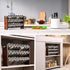 Spice Rack Organizer for Cabinet, Wooden Spice Jar Organizer with 24 Empty Jars and 180 Spice Labels for Kitchen